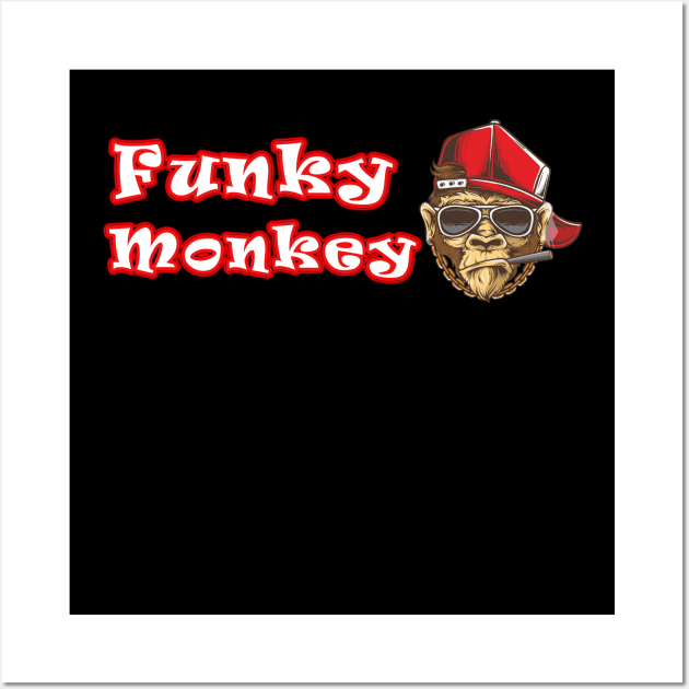 Rapper funky monkey Wall Art by Graphic designs by funky